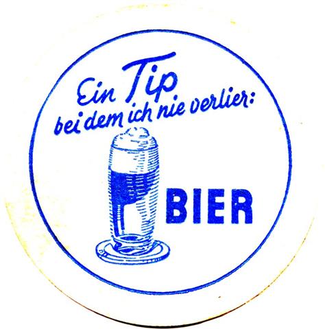 unbekannt ----- bier rund 2e (215-ein tip-u glas-rand breit-blau)